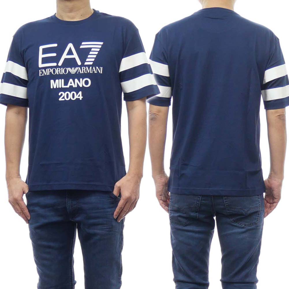 エンポリオ・アルマーニ EMPORIO ARMANI エンポリオアルマーニ EA7 メンズクルーネックTシャツ 3RUT03 PJ7CZ ネイビー