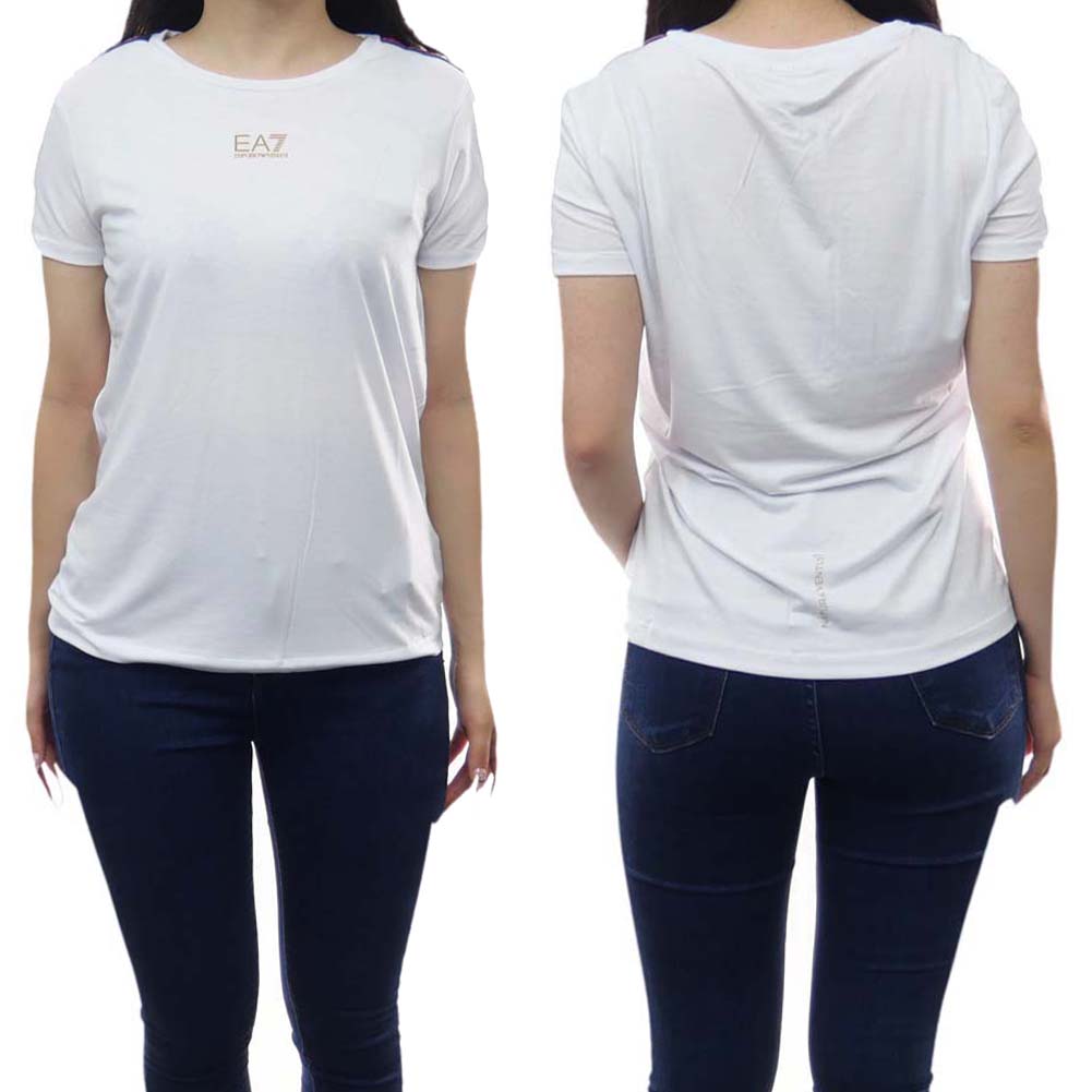 樂天商城 - EMPORIO ARMANI エンポリオアルマーニ EA7 レディース クルーネックTシャツ 3RTT02 TJKUZ ホワイト