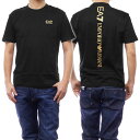 EMPORIO ARMANI エンポリオアルマーニ EA7 メンズクルーネックTシャツ 8NPT18 PJ02Z ブラック /2024春夏新作