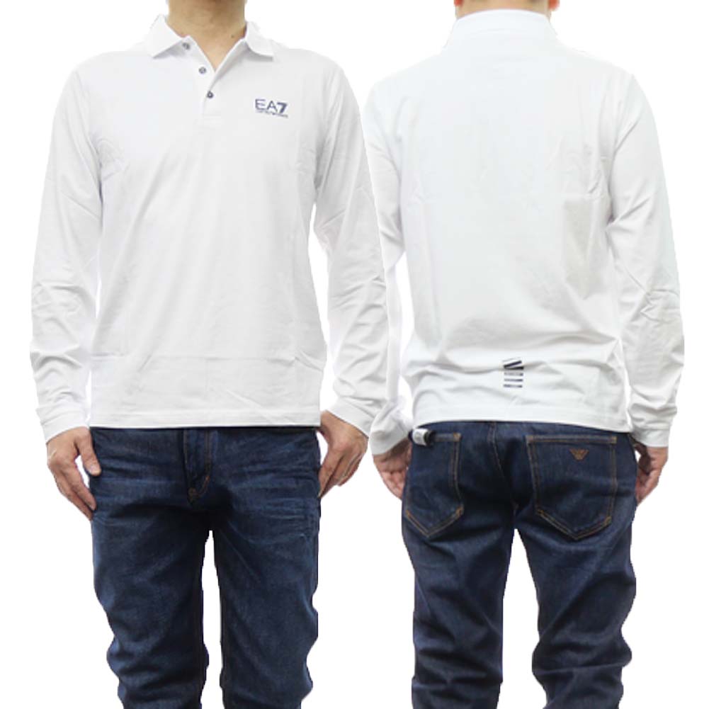 EMPORIO ARMANI エンポリオアルマーニ EA7 メンズ スムースポロシャツ 8NPF05 PJM5Z ホワイト