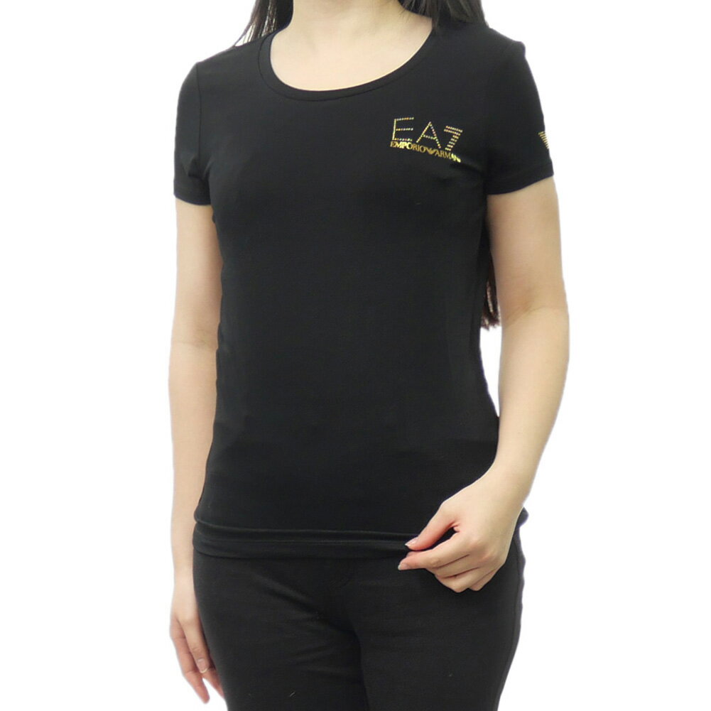 樂天商城 - EMPORIO ARMANI エンポリオアルマーニ EA7 レディースラウンドネックTシャツ 8NTT65 TJDQZ ブラック