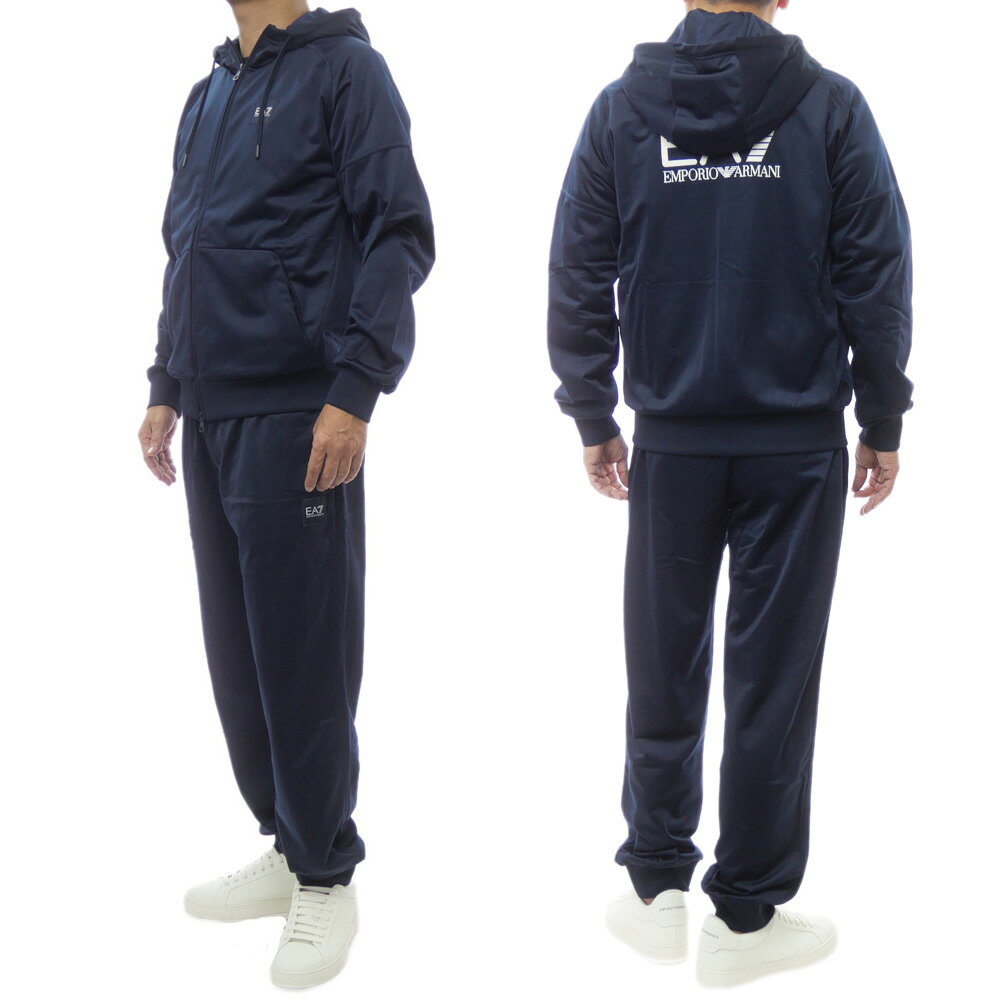 EMPORIO ARMANI エンポリオアルマーニ EA7 メンズセットアップスウェット 7M000915 AF12449 ダークネイビー 2025秋冬新作