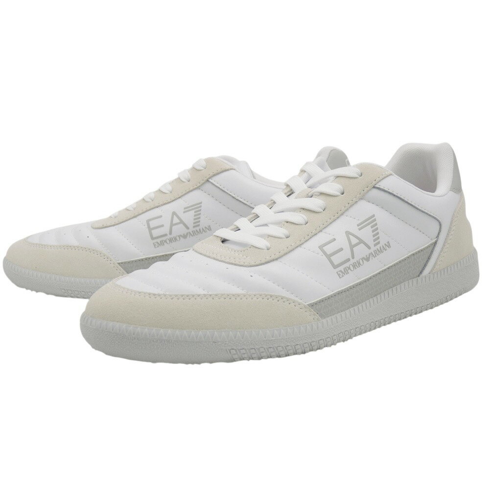 樂天商城 - EMPORIO ARMANI エンポリオアルマーニ EA7 メンズローカットスニーカー 7X000406 AF19827 ホワイト×グレー