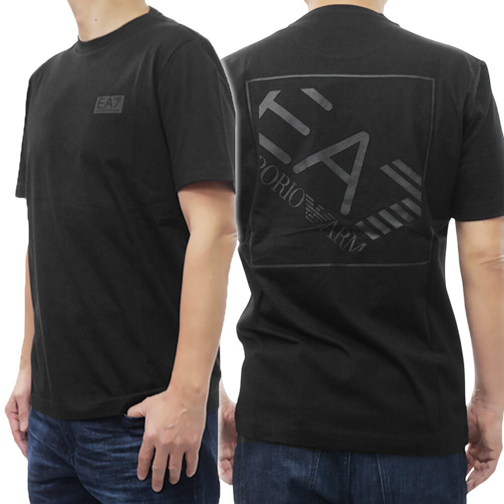 乐天商城 - EMPORIO ARMANI エンポリオアルマーニ EA7 メンズクルーネックTシャツ 7M001487 AF17789 ブラック 2026春夏新作