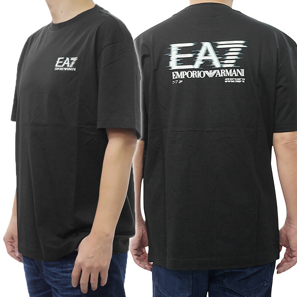 乐天商城 - EMPORIO ARMANI エンポリオアルマーニ EA7 メンズクルーネックTシャツ 7M001327 AF17789 ブラック 2026春夏新作