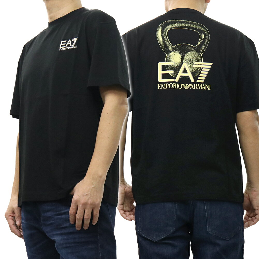 乐天商城 - EMPORIO ARMANI エンポリオアルマーニ EA7 メンズクルーネックTシャツ 7M001402 AF22264 ブラック 2026春夏新作