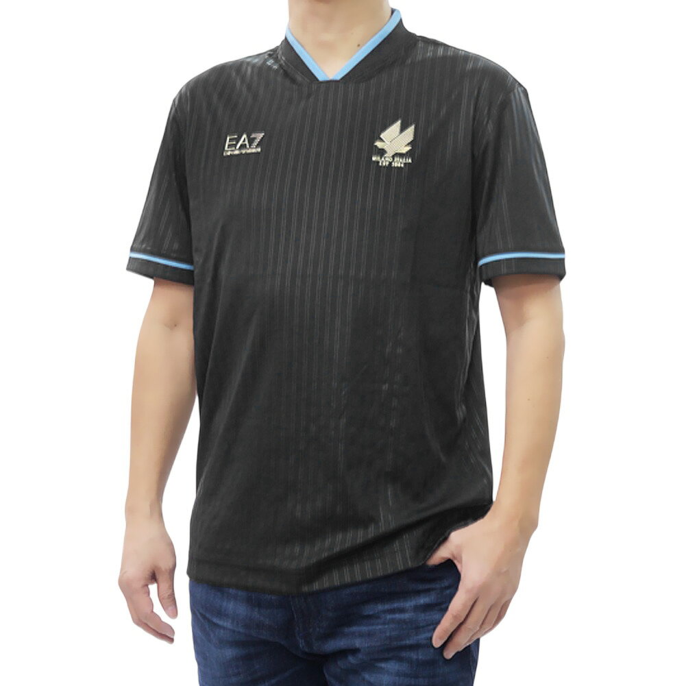乐天商城 - EMPORIO ARMANI エンポリオアルマーニ EA7 メンズクルーネックTシャツ 7M001298 AF24541 ブラック 2026春夏新作