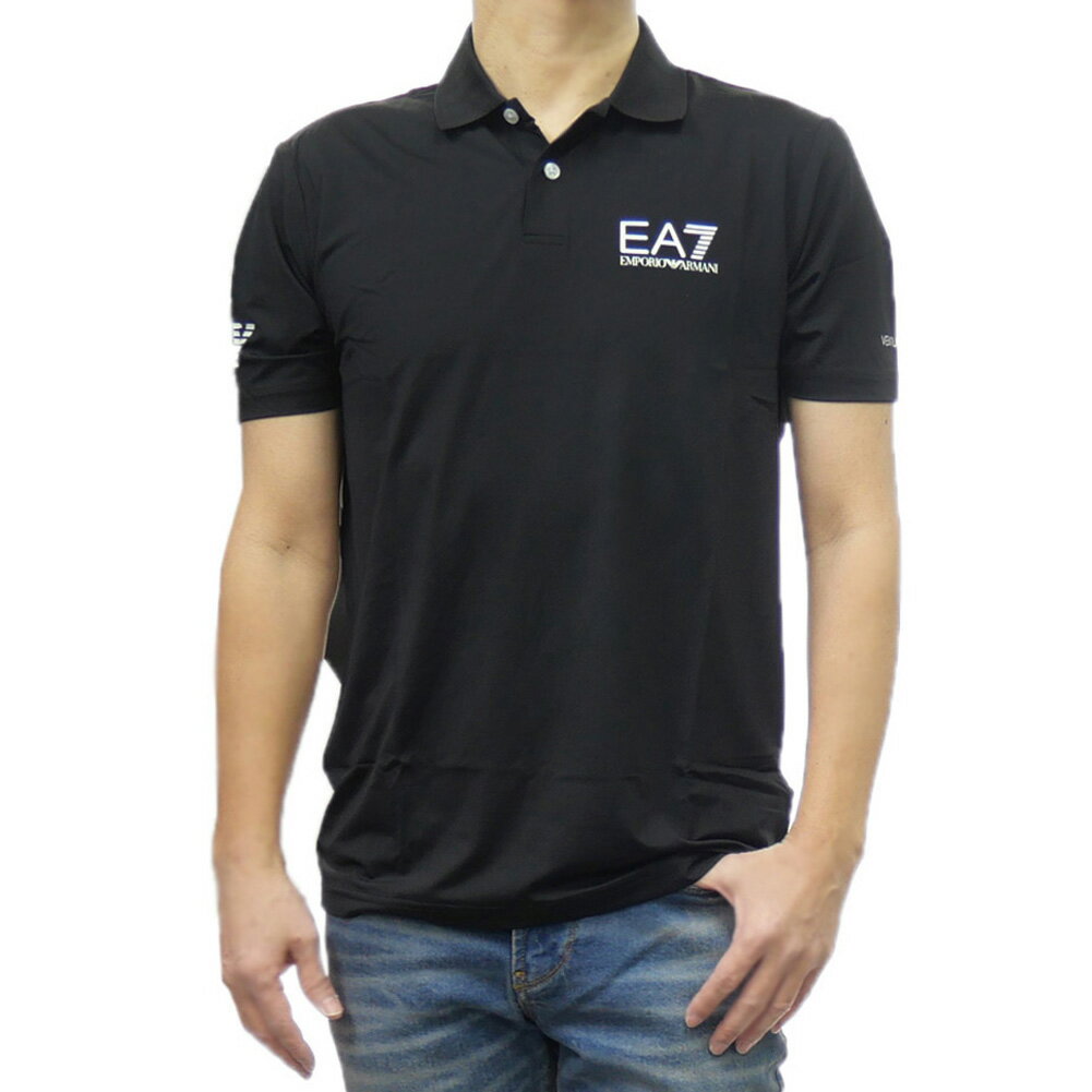 EMPORIO ARMANI エンポリオアルマーニ EA7 メンズポロシャツ 8NPF23 PJEMJ ブラック 定番人気商品