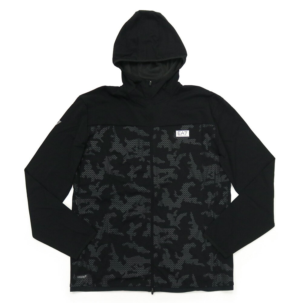 乐天商城 - EMPORIO ARMANI エンポリオアルマーニ EA7 メンズジップアップパーカー 7M001625 AF13534 ブラック 2026春夏新作