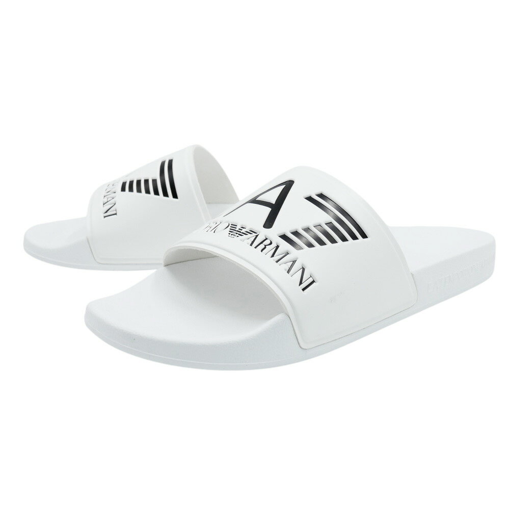 EMPORIO ARMANI エンポリオアルマーニ EA7 メンズシャワーサンダル 7X000108 AF15118 ホワイト 2026春夏新作