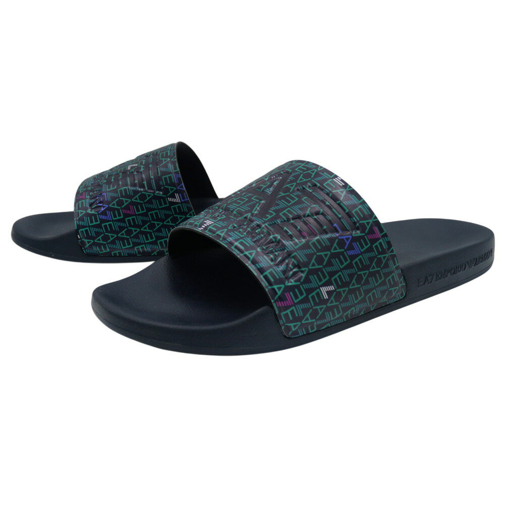 乐天商城 - EMPORIO ARMANI エンポリオアルマーニ EA7 メンズシャワーサンダル 7X000108 AF15118 グリーン 2026春夏新作