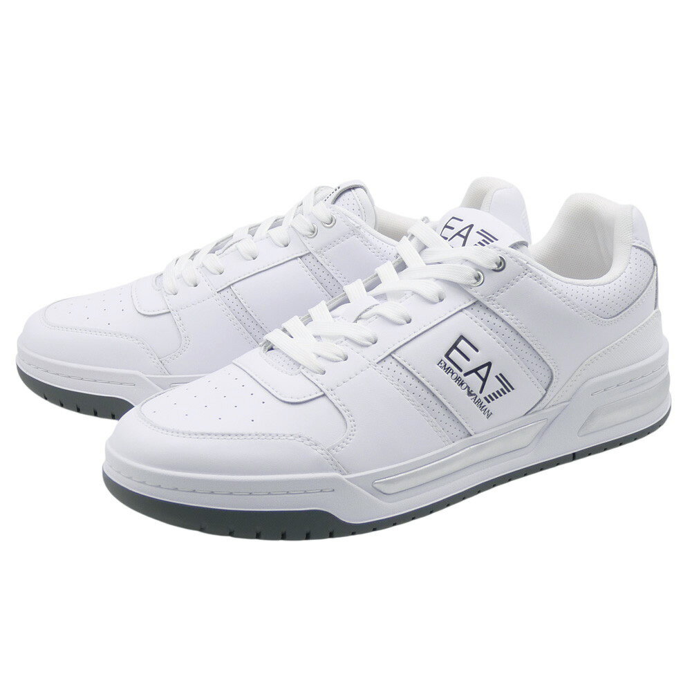 乐天商城 - EMPORIO ARMANI エンポリオアルマーニ EA7 ローカットスニーカー X8X234 XK422 本革 レザー ブランド ロゴ カジュアル シューズ 靴 トレーニング スポーツ メンズ ホワイト 定番 人気商品