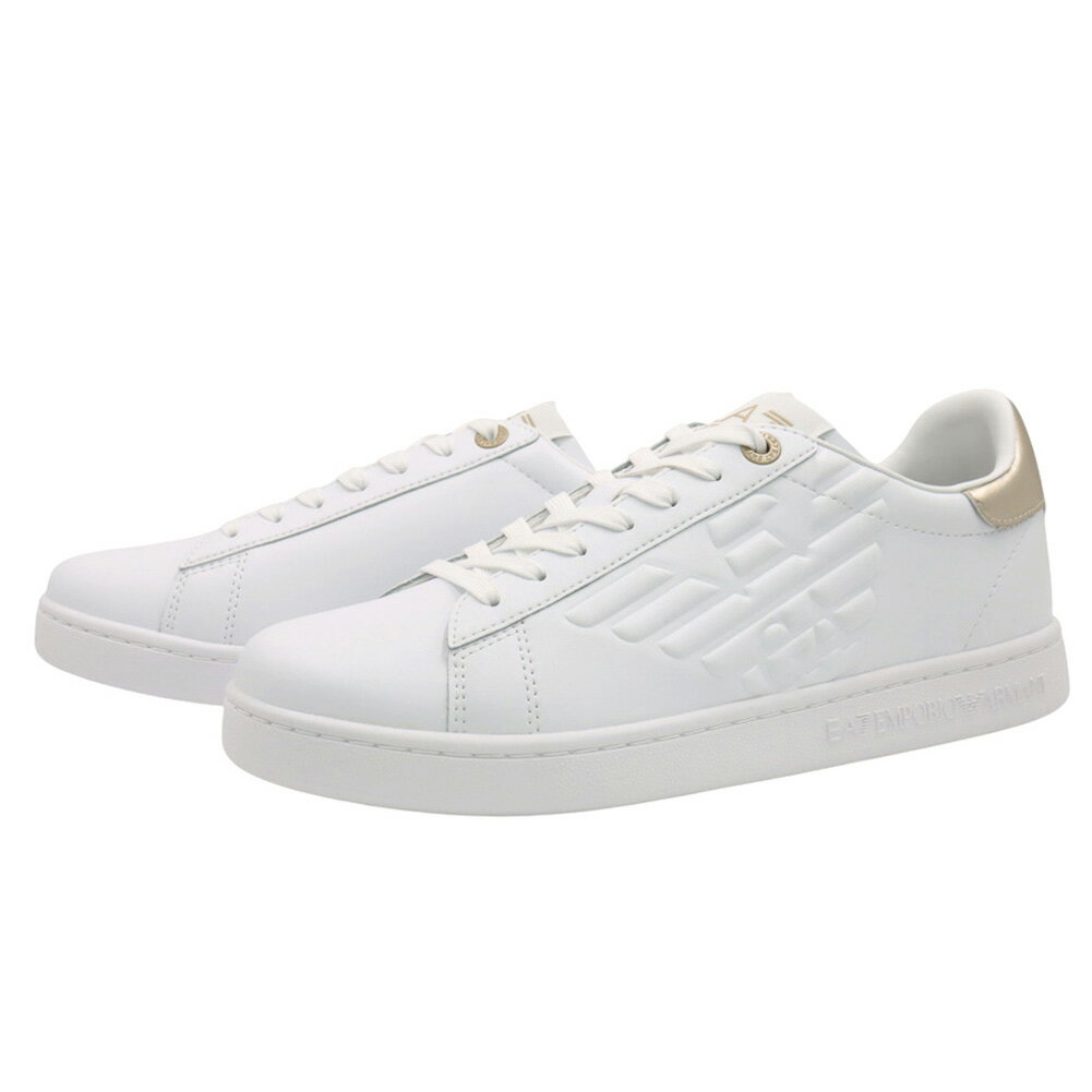 乐天商城 - EMPORIO ARMANI エンポリオアルマーニ EA7 メンズローカットスニーカー 7X00331 AF10848 ホワイト×ゴールド 2026春夏新作
