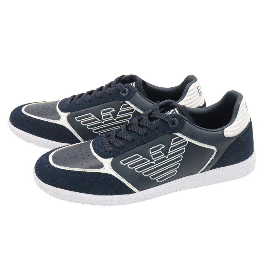 乐天商城 - EMPORIO ARMANI エンポリオアルマーニ EA7 メンズローカットスニーカー 7X000405 AF19826 ネイビー×ホワイト 2026春夏新作