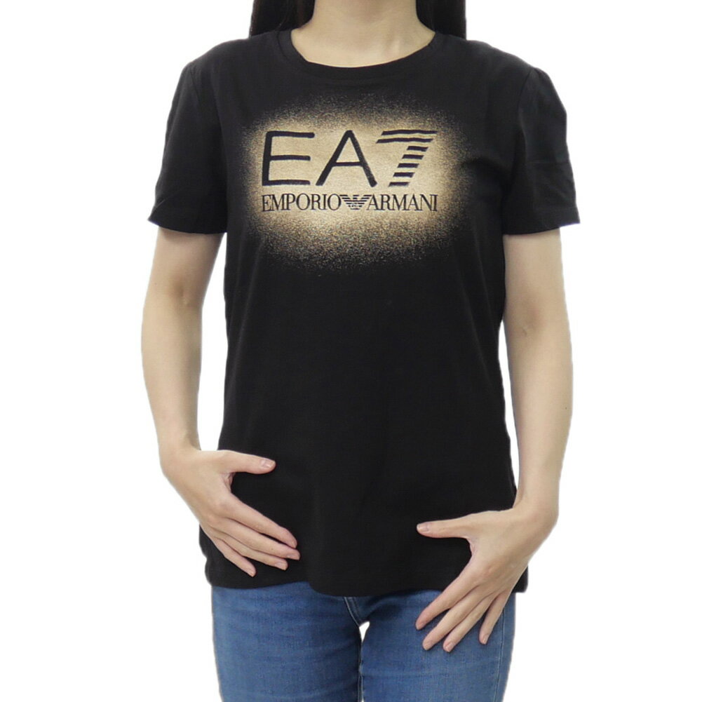 Other - EMPORIO ARMANI エンポリオアルマーニ EA7 レディースクルーネックTシャツ 7W001069 AF10373 ブラック 2026春夏新作