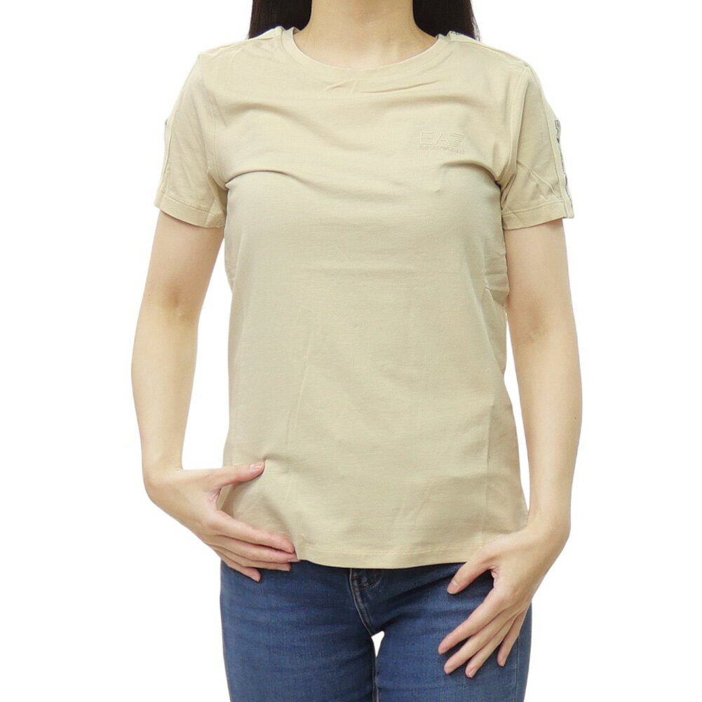 Rakuten - EMPORIO ARMANI エンポリオアルマーニ EA7 レディースクルーネックTシャツ 7W001490 AF10373 ベージュ 2026春夏新作