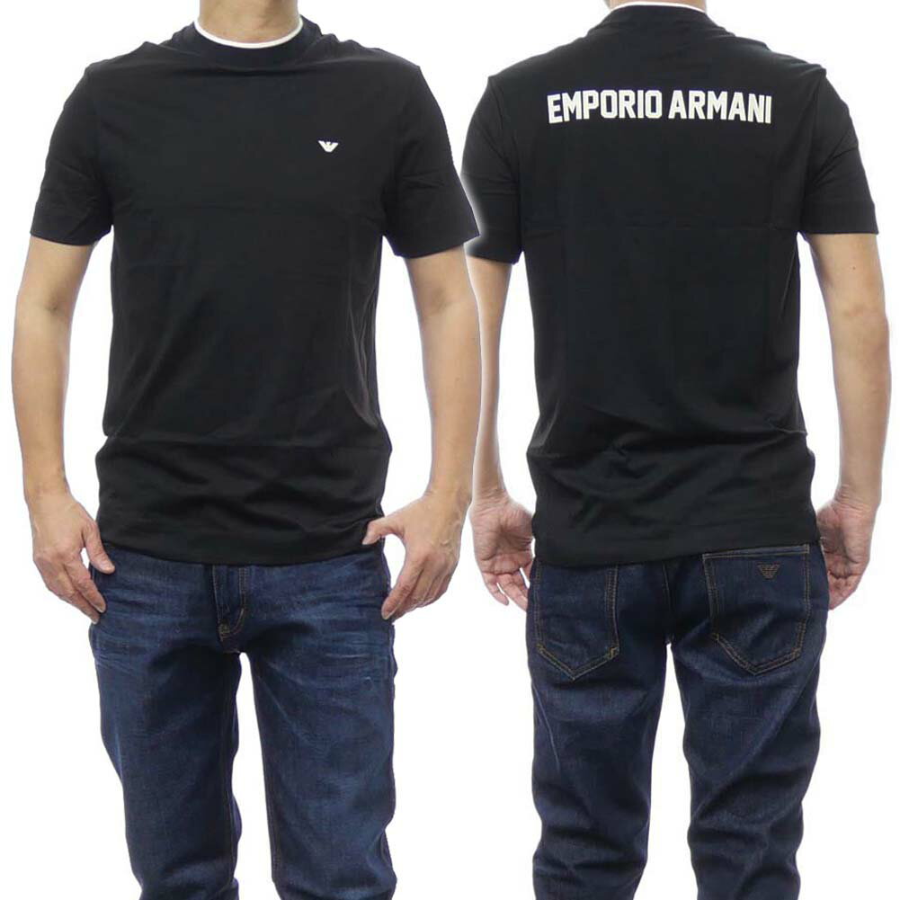EMPORIO ARMANI エンポリオアルマーニ メンズクルーネックTシャツ 3D1T73 1JPZZ ブラック /2024春夏新作