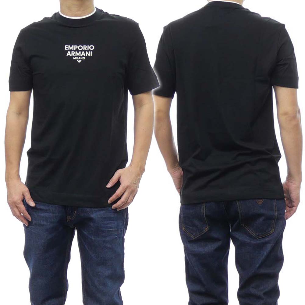 EMPORIO ARMANI エンポリオアルマーニ メンズクルーネックTシャツ 3D1T73 1JPZZ ブラック /2024春夏新作