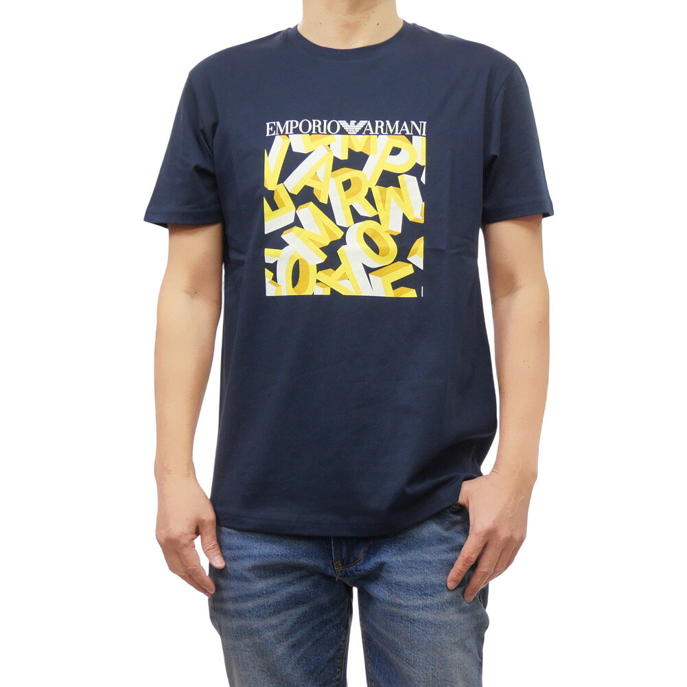 EMPORIO ARMANI UNDERWEAR エンポリオアルマーニ アンダーウェア メンズクルーネックTシャツ ビーチウェア EM000574 AF12349 ネイビー