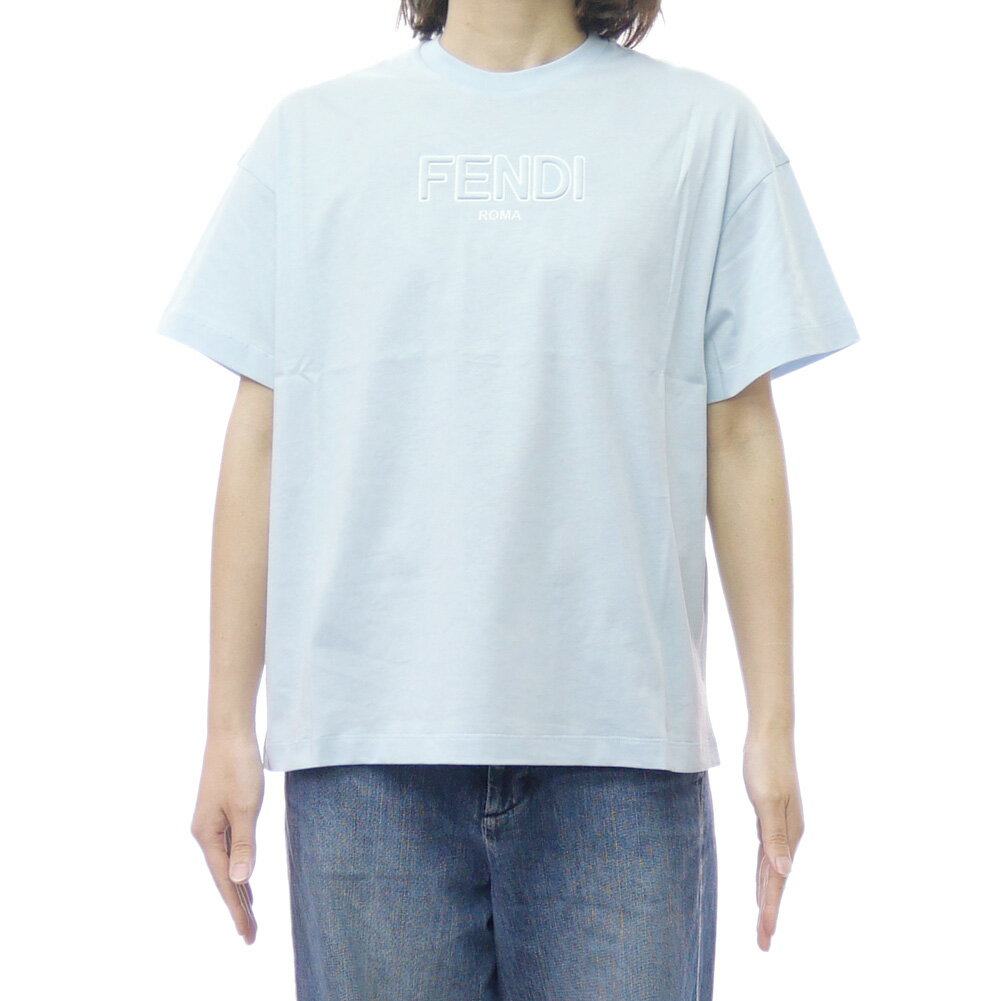 樂天商城 - FENDI フェンディ キッズ レディースクルーネックTシャツ JUI201 7AJ ライトブルー 2026春夏新作