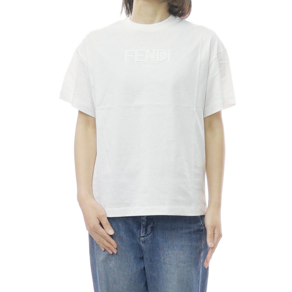 乐天商城 - FENDI フェンディ キッズ レディースクルーネックTシャツ JUI201 7AJ ホワイト 2026春夏新作