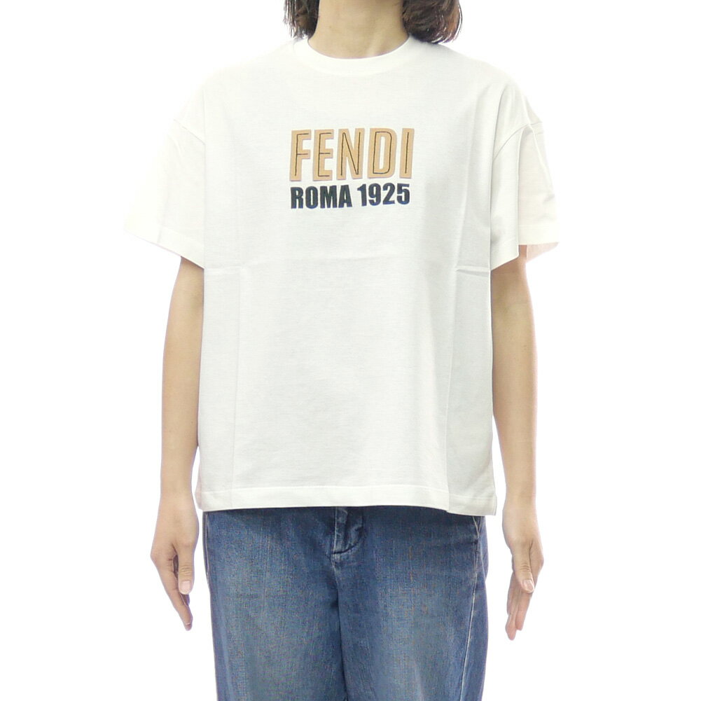 樂天商城 - FENDI フェンディ キッズ レディースクルーネックTシャツ JUI204 7AJ ホワイト 2026春夏新作