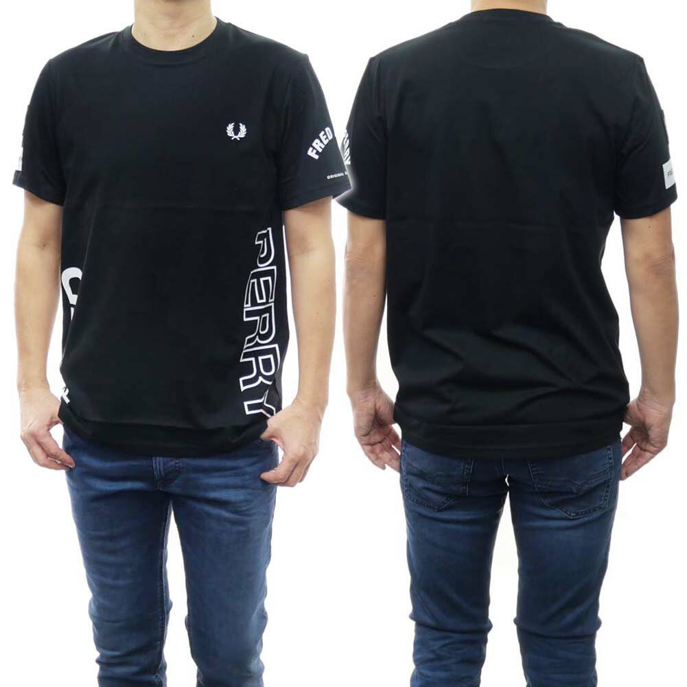 フレッドペリー Tシャツ メンズ FRED PERRY フレッドペリー メンズクルーネックTシャツ M5623 / BOLD BRANDING T-SHIRT ブラック