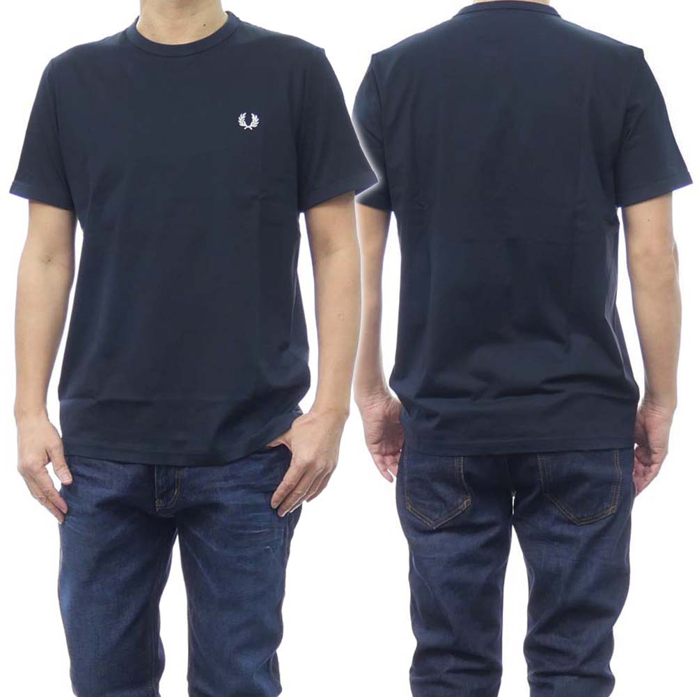 FRED PERRY フレッドペリー メンズクルーネックTシャツ M3519 / RINGER T-SHIRT ネイビー /2024春夏新作