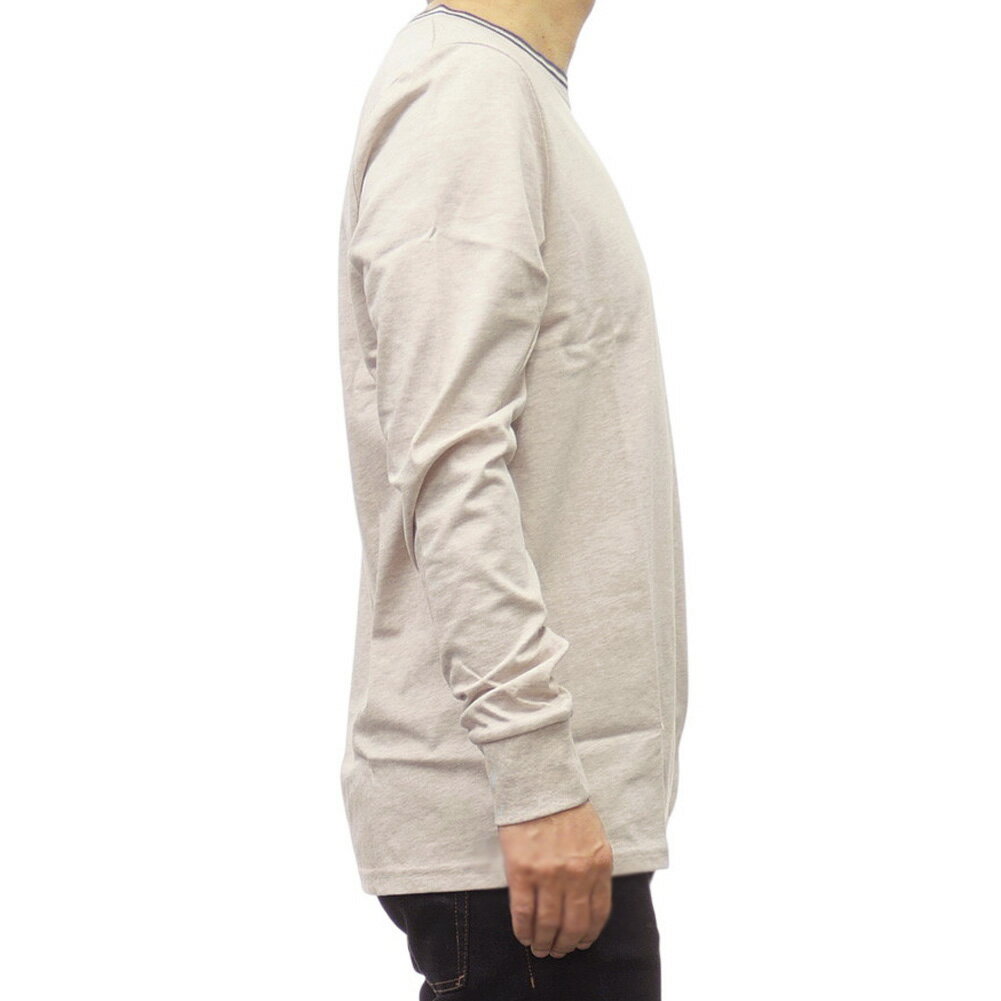 FRED PERRY フレッドペリー メンズクルーネックロングTシャツ M9602 / LS TWIN TIPPED T-SHIRT ピンク