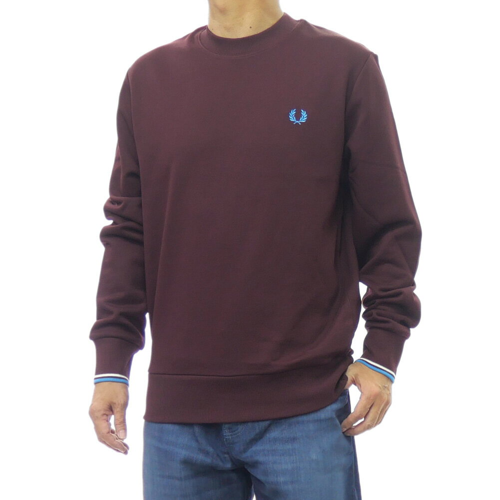 FRED PERRY フレッドペリー メンズトレーナー M7535 / CREW NECK SWEAT SHIRT ボルドー 2025秋冬新作