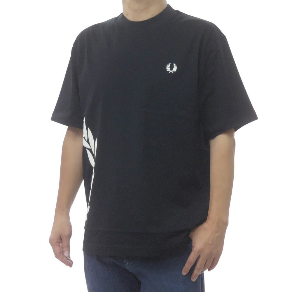 Rakuten - FRED PERRY フレッドペリー メンズクルーネックTシャツ M2440 / TEXTURED LAUREL WREATH T-SHIRT ブラック 2026春夏新作