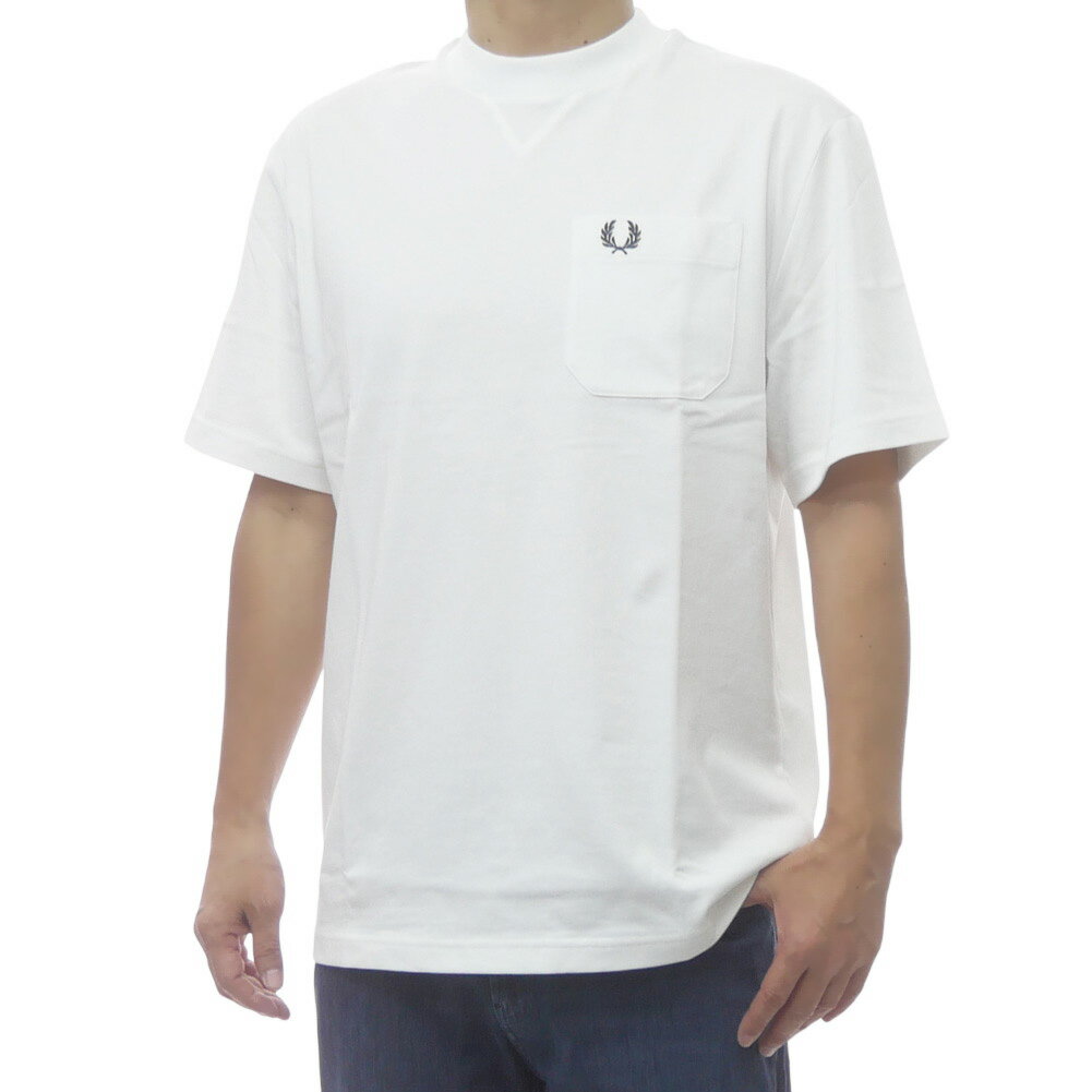 Rakuten - FRED PERRY フレッドペリー メンズクルーネックTシャツ M2408 / POCKET DETAIL T-SHIRT ホワイト 2026春夏新作