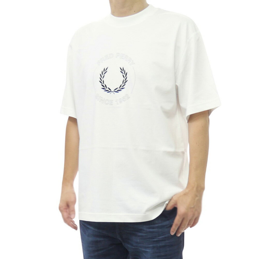 Rakuten - FRED PERRY フレッドペリー メンズクルーネックTシャツ M2459 / CIRCLE GRAPHIC T-SHIRT ホワイト 2026春夏新作