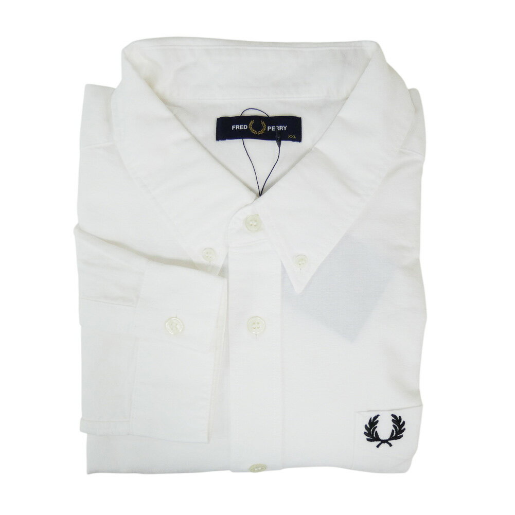 乐天商城 - FRED PERRY フレッドペリー メンズオックスフォードシャツ M5516 / OXFORD SHIRT ホワイト 定番人気商品