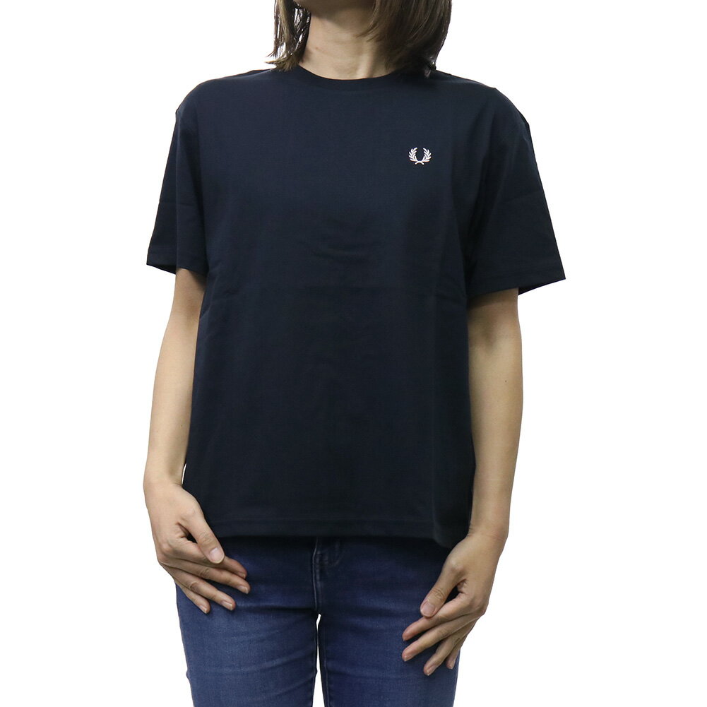 樂天商城 - FRED PERRY フレッドペリー レディースクルーネックTシャツ G1142 / CREW NECK T-SHIRT ネイビー 2026春夏新作