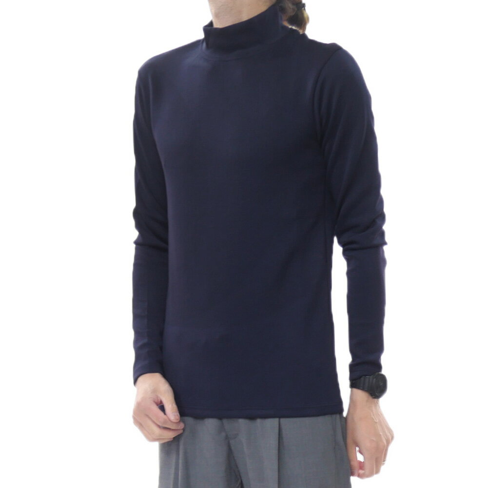 Rakuten - GIAB’S ARCHIVIO ジャブス アルキビオ メンズモックネックロングTシャツ LUPETTO/POL001 ネイビー