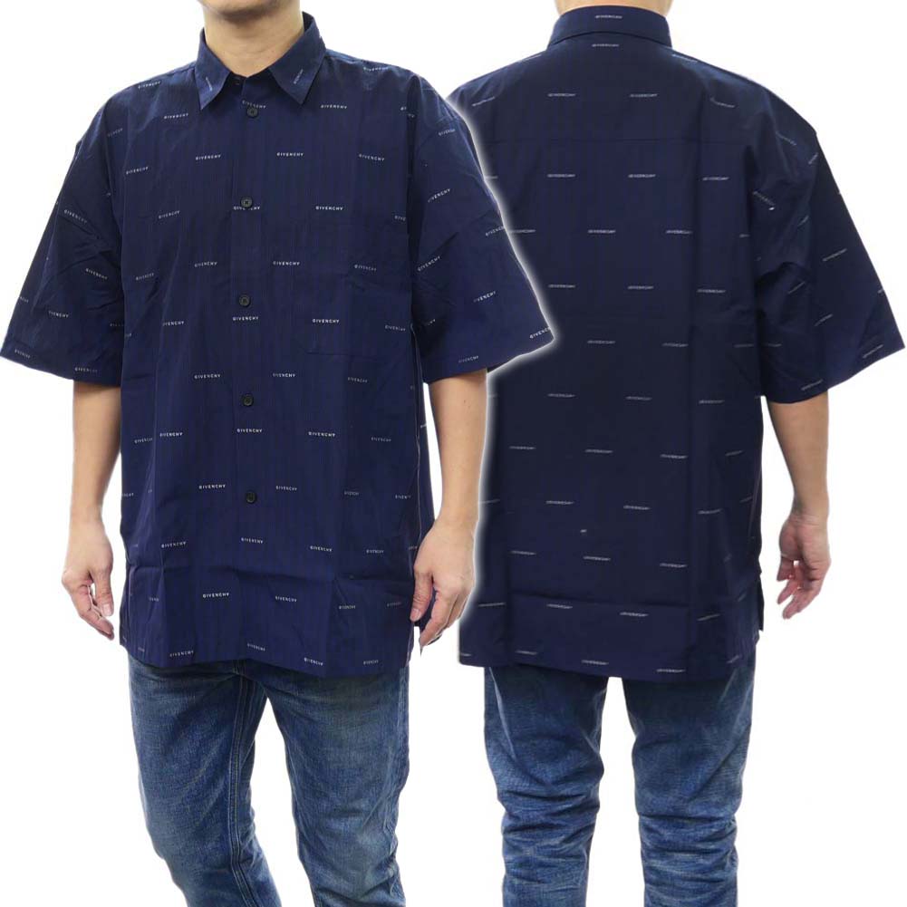 GIVENCHY ジバンシィ メンズ カジュアルシャツ BM60Y614P5 ネイビー