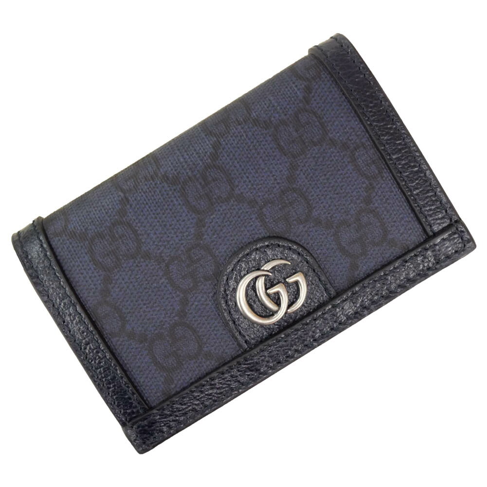 グッチ 名刺入れ GUCCI グッチ メンズカードケース 763286 UULBN ダークネイビー /2024春夏新作