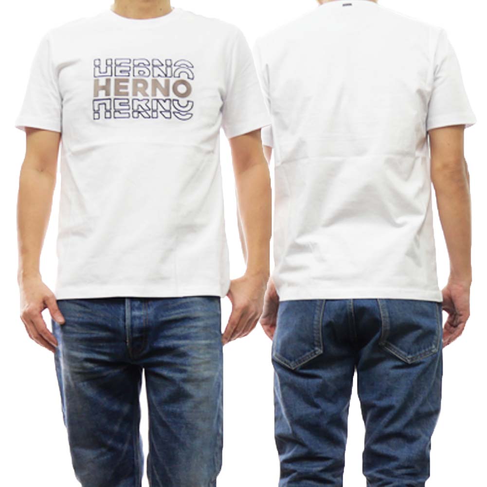 楽天BIVLABOHERNO ヘルノ メンズクルーネックTシャツ JG000195U 52000 ホワイト /2024春夏新作