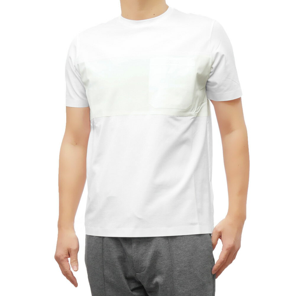 HERNO ヘルノ メンズクルーネックTシャツ JG000199U 52003 ホワイト