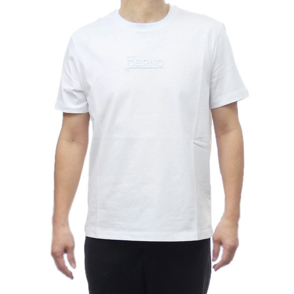 乐天商城 - HERNO ヘルノ メンズクルーネックTシャツ JG000239U 52000 ホワイト 定番人気商品