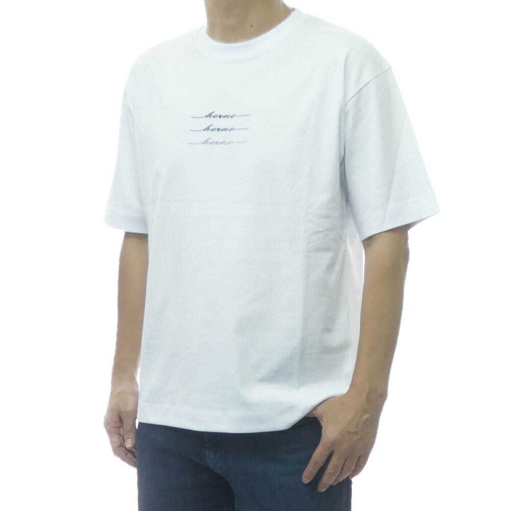 Rakuten - HERNO ヘルノ メンズクルーネックTシャツ JG000283U 52000 ホワイト 2026春夏新作