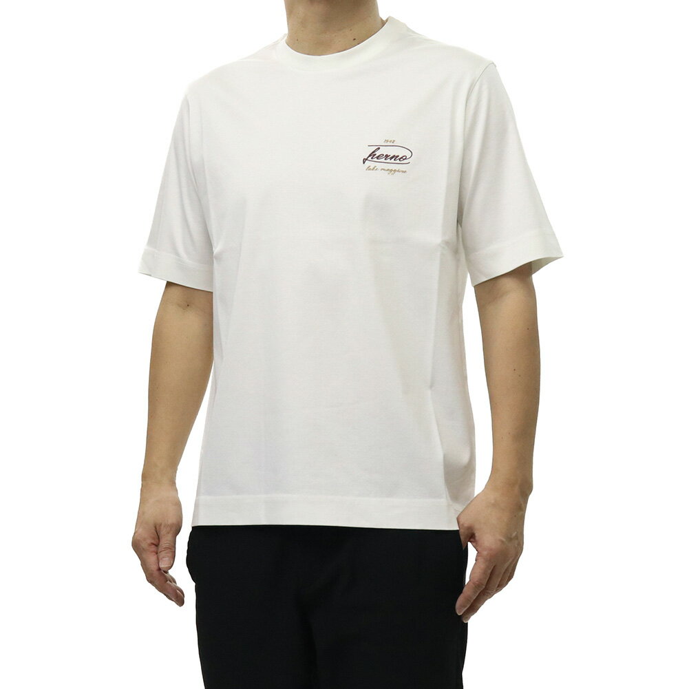 乐天商城 - HERNO ヘルノ メンズクルーネックTシャツ JG000282U 52131 クリーム 2026春夏新作