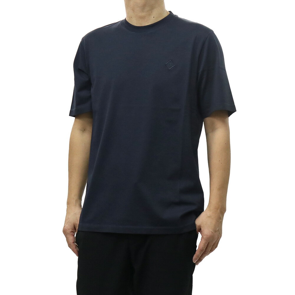 乐天商城 - HERNO ヘルノ メンズクルーネックTシャツ JG000272U 52130 ネイビー 2026春夏新作