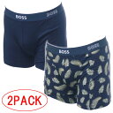 HUGO BOSS HUGO BOSS ヒューゴボス アンダーウェア メンズボクサーパンツ 2PACK 50472585 10241534 / BoXer Brief 2P Print ネイビー