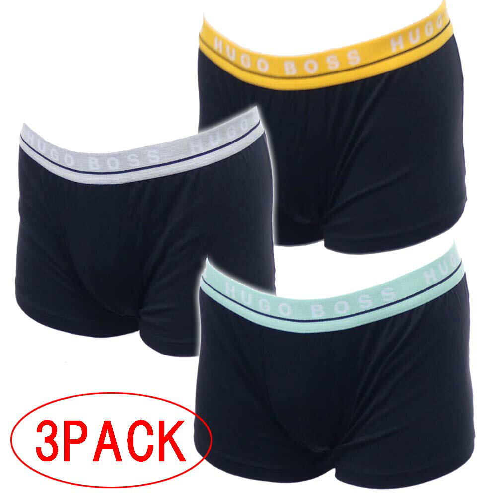 HUGO BOSS HUGO BOSS ヒューゴボス アンダーウェア メンズボクサーパンツ 3PACK 50458488 10237826 / Trunk 3P CO/EL ブラック