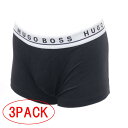 HUGO BOSS HUGO BOSS ヒューゴボス アンダーウェア メンズボクサーパンツ 3PACK 50420279 10222445 / Trunk 3P CO/EL ブラック