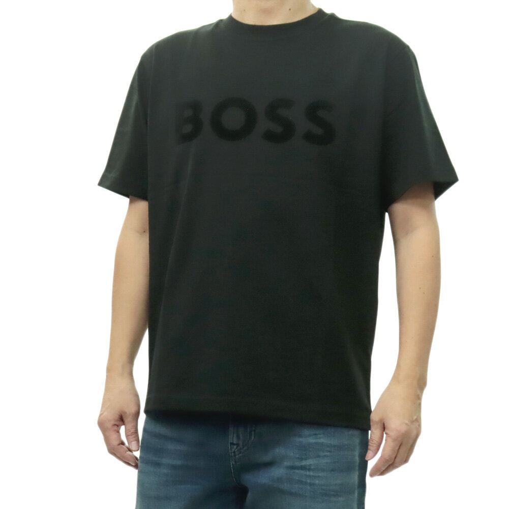 乐天商城 - HUGO BOSS ヒューゴボス メンズクルーネックTシャツ 50553636 10273332/TS-Iconic Logo ブラック 2026春夏新作
