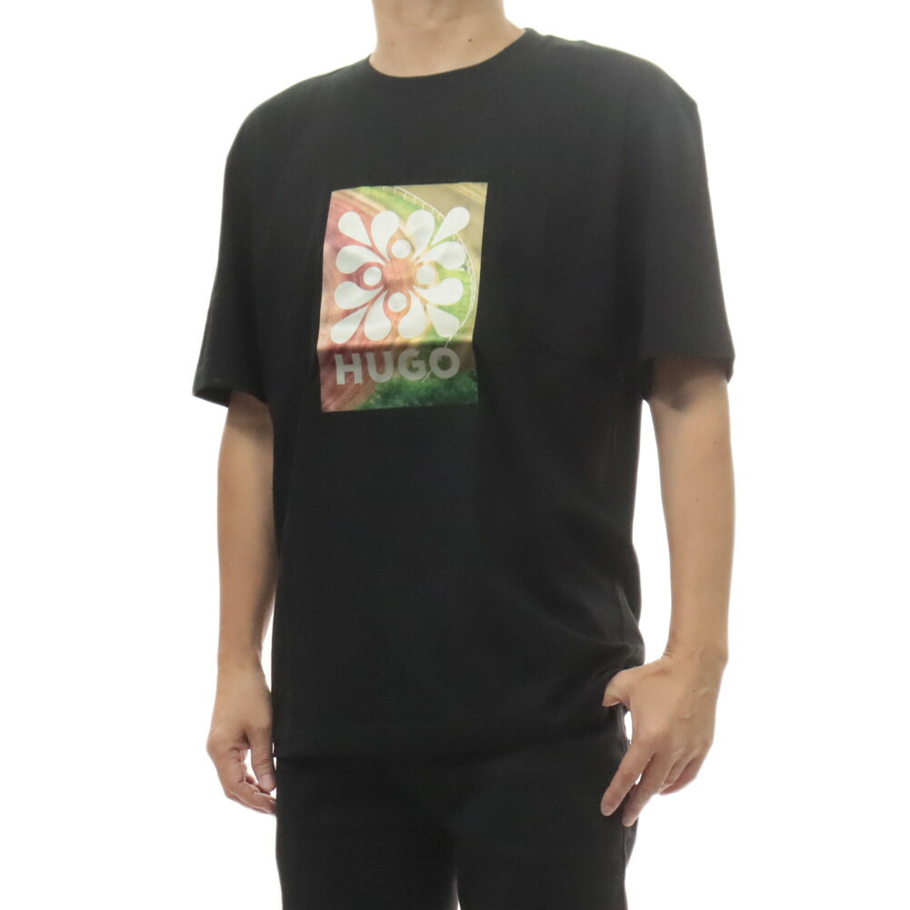 樂天商城 - HUGO・HUGO BOSS ヒューゴボス メンズ BOXロゴプリントTシャツ 50557679 10261763/Damoru ブラック 2026春夏新作