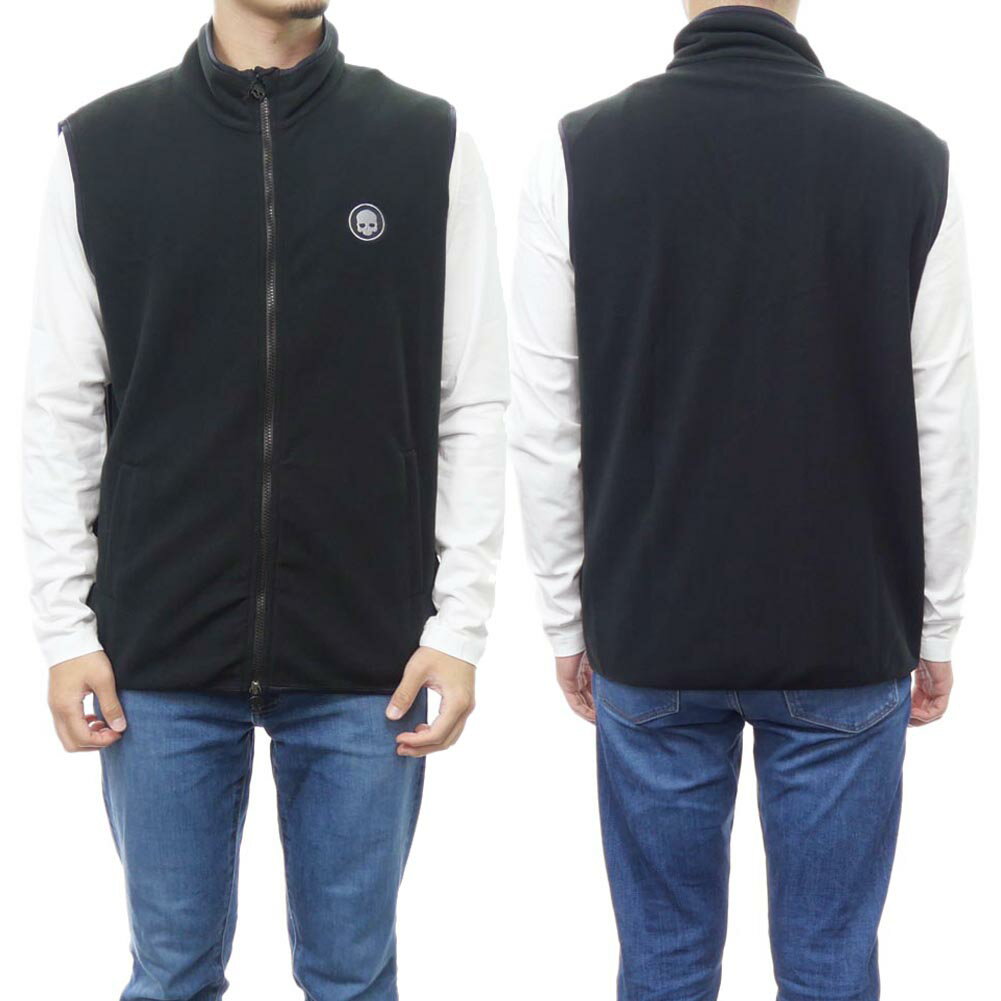 HYDROGEN ハイドロゲン メンズフリースベスト G00460 / VEST MICROFLEECE GOLF ブラック